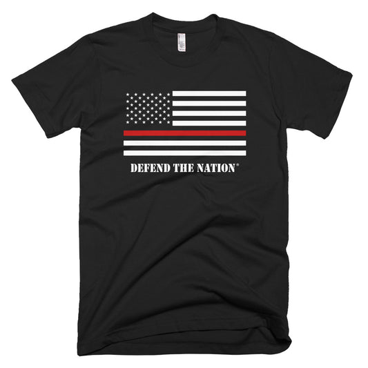 Red Line American Flag T-Shirt